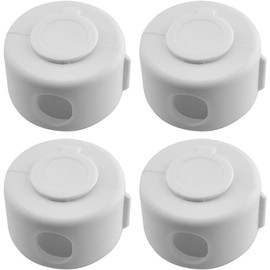 SHINEOFI Cubiertas de Pomo de Puerta a Prueba Seguridad Infantil, 4 Piezas de PP Blanco Diseño Discreto y Protección Anticolisión para Bebés