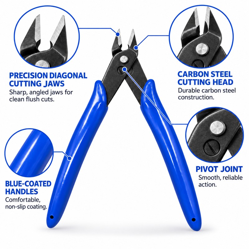 Carbon Steel Diagonal Pliers for Precision Cutting – Side Nipper