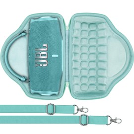 Aenllosi for JBL Charge 6 Bluetooth Speaker Hard Travel Carrying Case with Shoulder Strap,Mint Green,Case Only