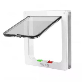 고양이 펫도어 고양이출입문 얇은형 통로 4kg이내 방묘문 [C. 검은색] Cat Pet Door Thin Passage for Cats Up to 4kg [C. Black]