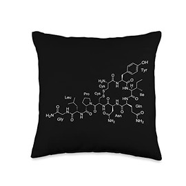 Oxytocin Chemistry Structure Oxytocin Chemistry Molecule Structure Throw Pillow, 16x16, Multicolor