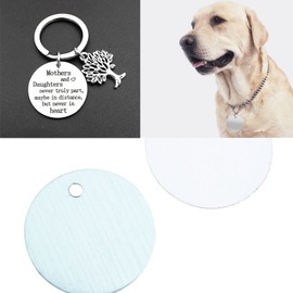 50 pieces aluminium 1 inch silver flat round plate punching coin charm with 2.5 mm hole