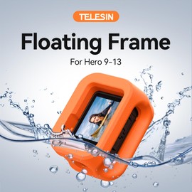 TELESIN Floaty Case for GoPro Hero 13/12/11/10/9, Suitable for Snorkeling, Surfing, Water Skiing Action Camera Accessories
