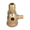 Air Compressor Valve Replacement Components Brass 4 Way Double Pipe