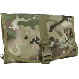 Kombat British Army Combat Zip Compact Hanging Camo Travel Shave Wash Kit Roll Bag