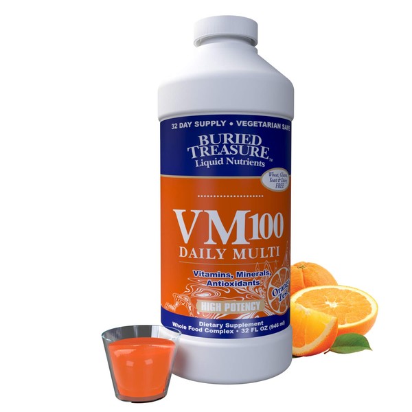 Buried Treasure VM100 Daily Multi Liquid Vitamins and 70 Minerals