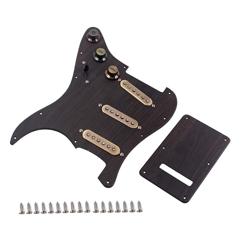 Alnicov 3-Ply Prewired Loaded Pickguard Scratchplate Backplate with SSS Alnico