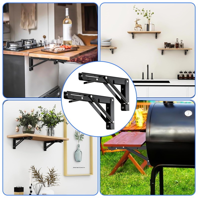 NINGYER Pack of 4 Folding Console, Heavy Duty 90 Degrees,