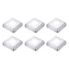 uxcell 6Pcs Post Base Cover, 2.5"x2.5" (Internal Size 1"x1") Metal