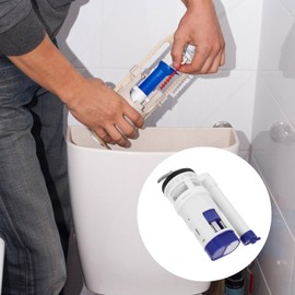 Gadpiparty Toilet Flush Valves Replacement Valve Kit Assembly for One Piece Dual Flush Drain Valve Repair Toilet Tank Parts 18cm