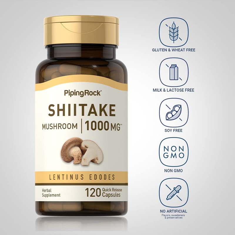 Piping Rock Shiitake Mushroom Extract | 1000 mg | 120