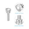 sourcing map Knurled Thumb Screws, M4x16mm Brass Shoulder Bolts Grip