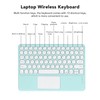 Touch Wireless Keyboard Round Keycaps Ergonomic Design Ultra Thin Smart