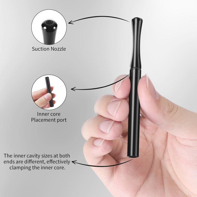 Boderi Quit Inhaler Stainless Steel with 4 Packs Double Mint