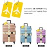 ZOUIQSS 2 Pack Adjustable Luggage Straps,Heavy Duty Suitcase Belts,Luggage Tag