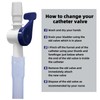 5 Packs Catheter Valve, Urine Drainage Catheter Valves, Comfortable Soft