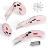 Scimaker 4 Pack Folding Utility Knife with 10 Extra Blades,Box