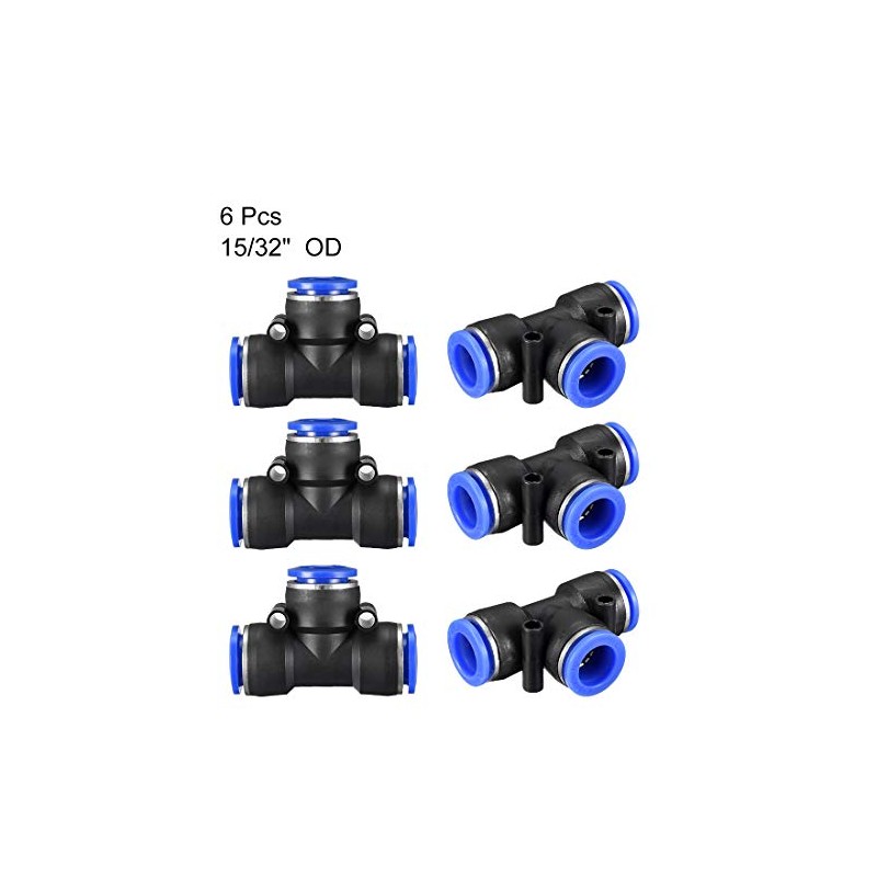 sourcing map Plastic Tee Push to Connect Tube Fittings 12mm