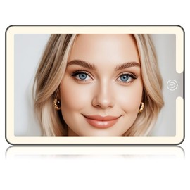 Car Sun Visor Vanity Mirror, Rechargeable LED Makeup Mirror with 3 Light Modes & 58 LEDs, Dimmable Touch Control, Type-C Charging, Adjustable Strap for Cars