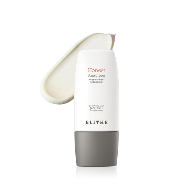 Blithe Honest Sunscreen for pH Balance & Mild Protection - Korean Skincare Chemical Sun Protection, Replenish Skin, pH 5.5 Balancing Formula, SPF 50+ PA++++ (50 ml)