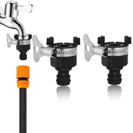 Sylken 2pcs Universal Rubber Tap Connector 16mm Indoor and Outdoor,Universal Tap Adapter For Garden Hose Pipe Connector, Kitchen, Bathroom, Sink Hose Adapter.