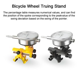 Bicycle Wheel Rotating Stand with Dial Indicator, Professional Bicycle Wheel Centre Stand, Bicycle Wheel Repair Tool (Black)