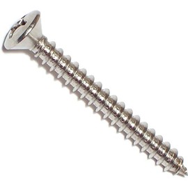 Hard-to-Find Fastener 014973198602 Phillips Oval Sheet Metal Screws, 12 x 2, Piece-10