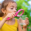 FNANJWQ 6 Pcs Kids Magnifying Glasses, 5X Colorful Portable Handheld