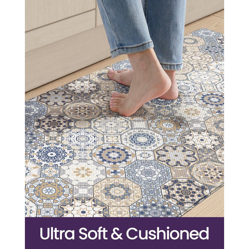 Kitchen Floor Mats Cushioned Anti Fatigue Runner Rug, 24x87