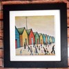 Greetingles Lowry-Style 12"/31cm Square Framed Print. Beautiful Black Ash Frame