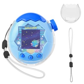 for Tamagotchi Paradise Clear Case with Lanyard, Body and Screen Guard for Tamagotchi Paradise Accessories,Transparent Hard Display Box Ideal for DIY Fans and Collectors (No Device/Film)
