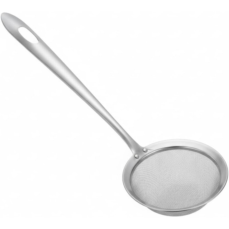 1 PC Stainless Steel Fat Skimmer Spoon, Fine Mesh Strainer