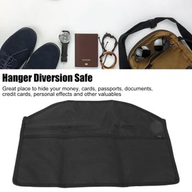 Hanger Diversion Safe,Hidden Pocket Safe,600D Oxford Cloth Secret Document Holder Zipper Pouch,Hanging Clothes with Pocket to Hide Valuables for Home