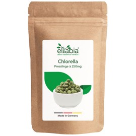 Organic Chlorella Tablets 200 g | 500 Pellets at 400 mg High Dose | Premium Raw Food Quality | 100% Pure Algae Tabs without Additives | Cell Wall Broken Vegan