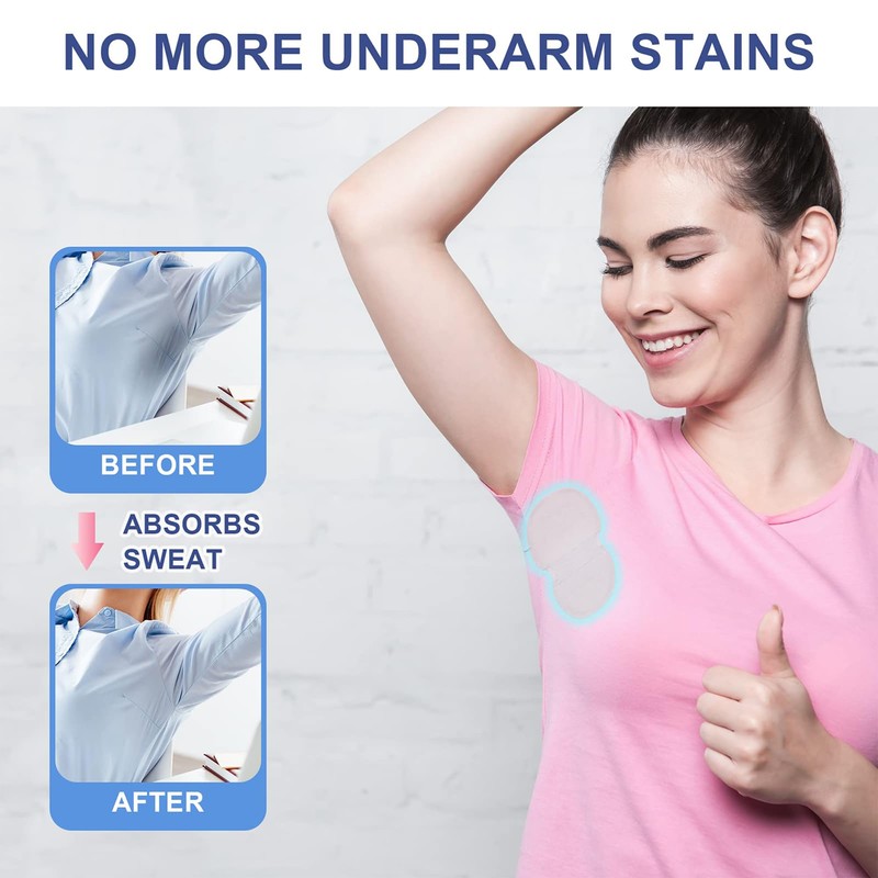 Armpit Sweat Pads,Aoeoun Underarm Sweat Pads for Women and Men