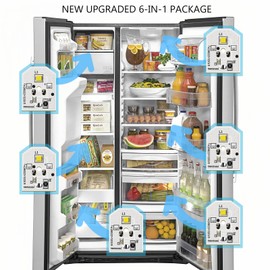 New Upgraded WR55X11132 Refrigerator LED Light WR55X25754 for GE LED Refrigerator Light Bulb Assembly Replacement PS4704284 AP5646375 3033142 EAP12172918 WR55X30602 WR55X26486, Waterproof 6PCS