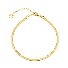 Women's Anklet, Gold, Fine, Snake Chain, Stainless Steel, Hypoallergenic, Friends, Birthday, Party, Gift, Accessory, Stainless Steel