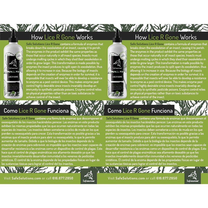 Safe Solutions Lice R Gone Nontoxic Shampoo, 8 oz. Bottle