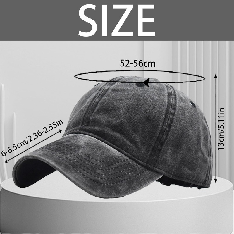 AUNGKWANG Boys Girls Baseball Cap, Children's Baseball Cap, Washed, Pure