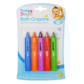 First steps Baby Bath Crayons Pack of 10 for Fun in Bath - Non Toxic Bath Toys