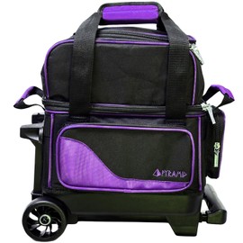 Pyramid Path Pro Deluxe Single Roller Bowling Bag (Black/Purple)