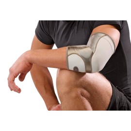 Mueller Life Care Ellenbogenbandage, weiß/gold, 33 - 38 cm, 78214