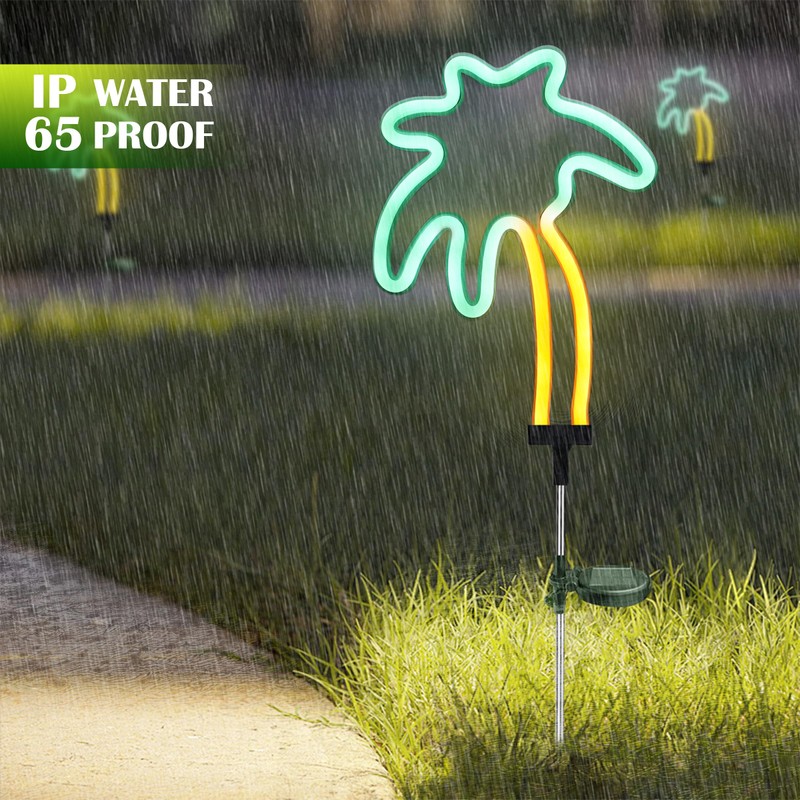 SunKite Coconut Solar Decorative Stake Lights - Outdoor Waterproof Neon