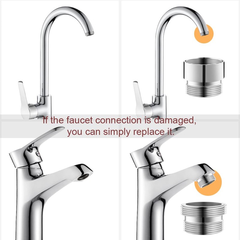 3 Pieces Faucet Adapter Set, CNYMANY Male Thread M20mm to