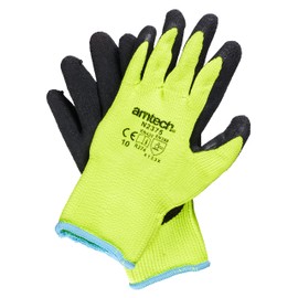 Amtech N2375, Hi-Vis Yellow Thermal Work Gloves XL (Size 10), Certified Quality for Heavy Duty Tasks