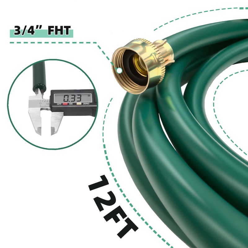 TT FLEX Dehumidifier Drain Hose 3/4" FHT, 12 FT Green
