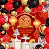 Withu Happy Chinese New Year Backdrop 2025 Red Gold Lantern