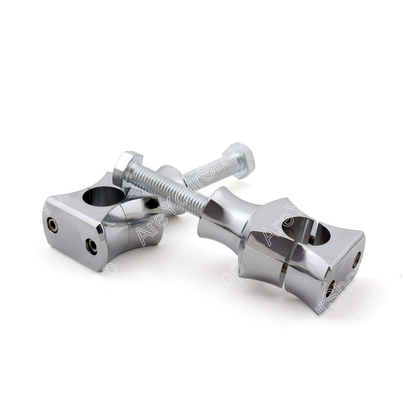 Topteng 1 Inch 25 mm Chrome Riser Clamp for Harley