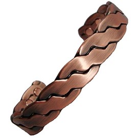 Mens or Womens Magnetic Bracelets 2 Magnets Each Bangle Wristband New (Copper)