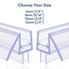 2-Pack Hipple Home Frameless Shower Door Bottom Seal Strip (5/16